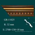 high density construction material PU crown moulding corners for ceiling